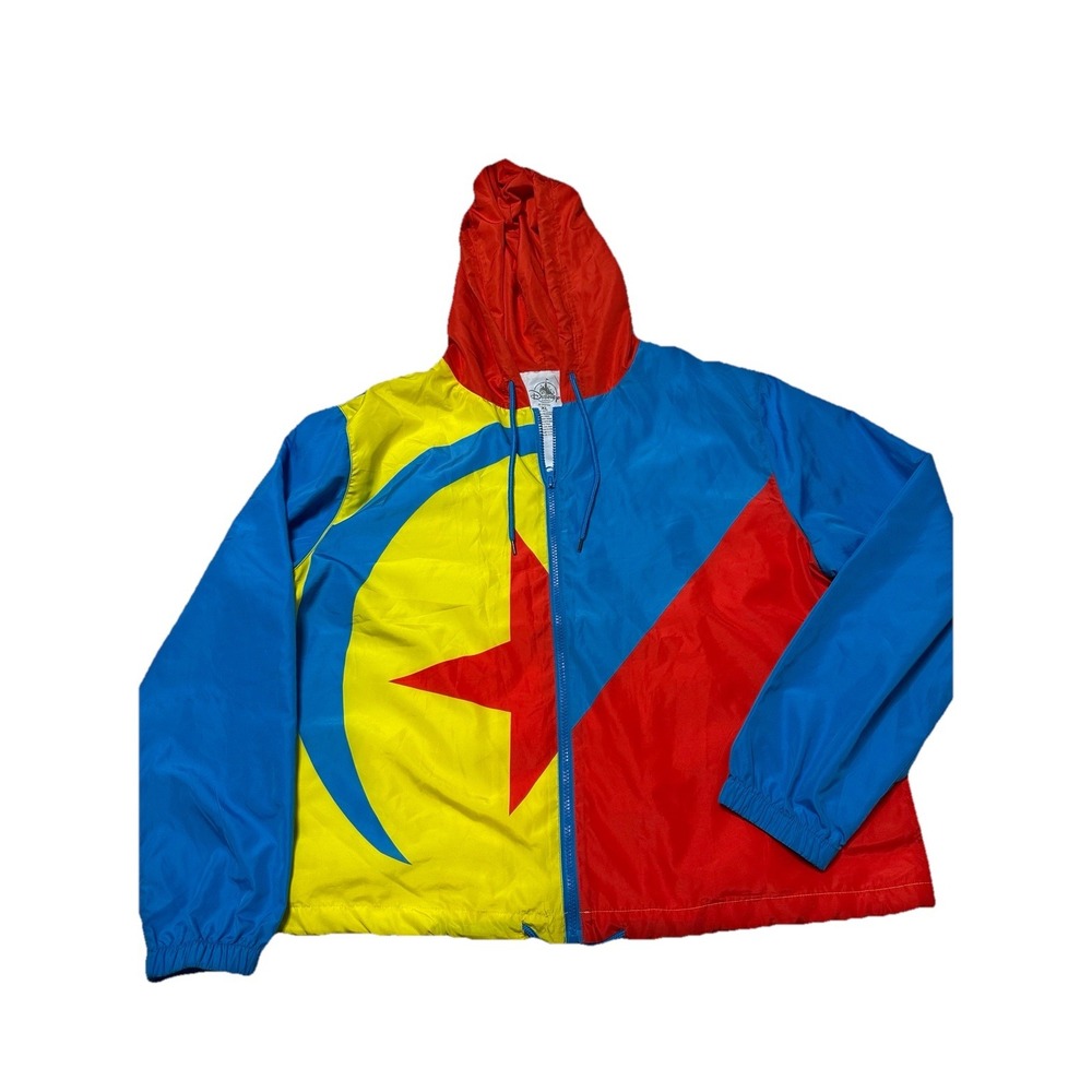 Disney Parks Pixar Luxo Ball Windbreaker Jacket XL Colorblock Full Zip Hooded